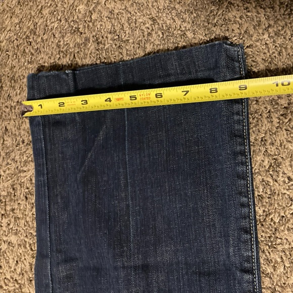 7 For All Mankind Jeans dojo Womens 31x29” Flare Low Rise Denim Stretch Blue - Picture 11 of 12